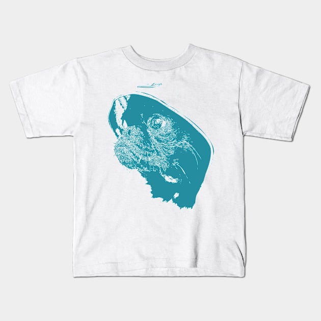 blue dogface chihuahua Kids T-Shirt by Ginstore